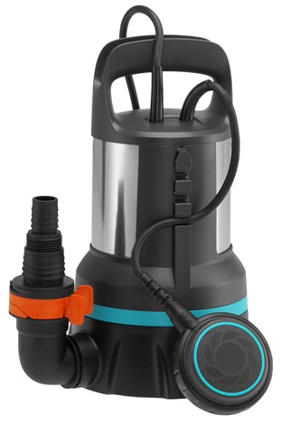 GARDENA Pompa sommersa per acqua pulita 11000 l/h, 450 W, interruttore flottante, aspirazione piatta a 2 mm, sistema attacco rapido