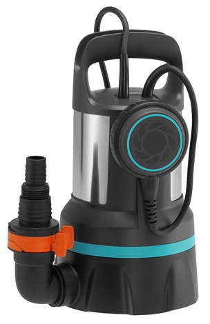 GARDENA Pompa sommersa per acqua pulita 11000 l/h, 450 W, interruttore flottante, aspirazione piatta a 2 mm, sistema attacco rapido