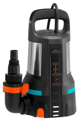 GARDENA Pompa sommersa 9034-20 Aquasensor 450 W - Portata max 11000 l/h, Pressione 0,7 bar, Aspirazione piatta a 1 mm