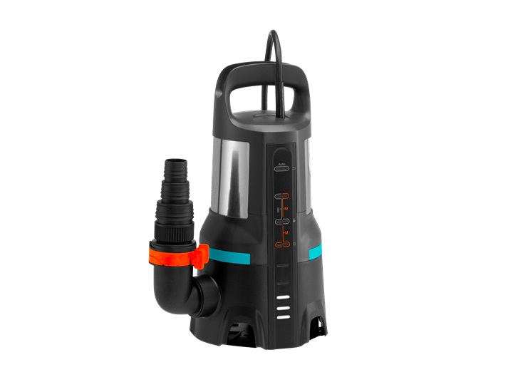 GARDENA Pompa sommersa 20000 Aquasensor - 750 W, portata 20000 l/h, per particelle fino a 35 mm, acciaio inox