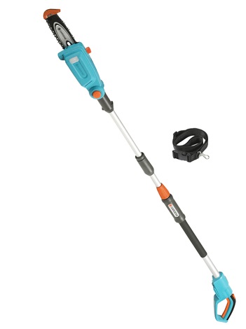 Gardena TCS 20/18V P4A - Potatore telescopico a batteria con lama da 20 cm, asta regolabile 189-239 cm, senza batteria e caricabatteria