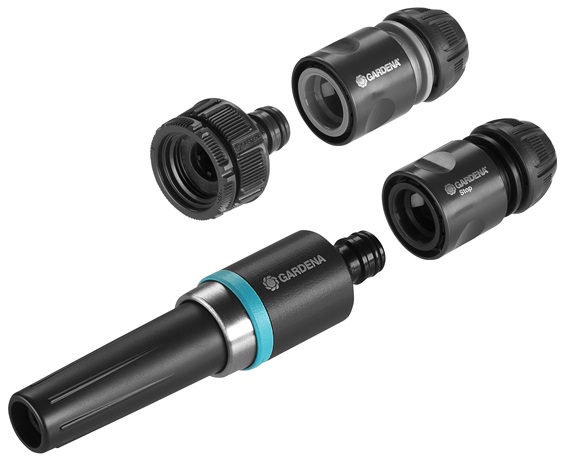 Gardena Ecoline 18900-20 Set Base per Irrigazione e Pulizia - 4 Pezzi in Plastica Riciclata, Resistente a Raggi UV e Gelo
