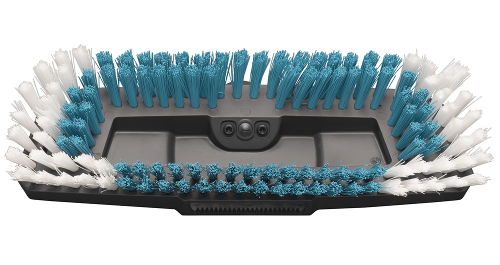 Gardena Idrospazzola Cleansystem hard 18816-20 - Spazzola per Pulizia di Superfici Resistenti con Setole di Diversa Lunghezza, Ideale per Grandi Superfici