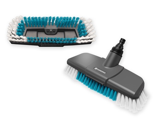 Gardena Idrospazzola Cleansystem hard 18816-20 - Spazzola per Pulizia di Superfici Resistenti con Setole di Diversa Lunghezza, Ideale per Grandi Superfici