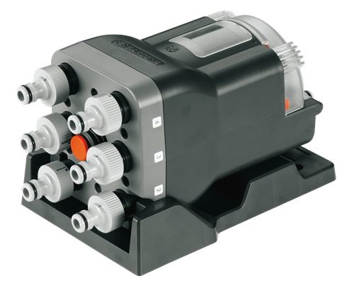 Gardena Distributore Automatico d'Acqua 1197-20 - 6 Vie, Ingombro Ridotto, Ideale per Bassa Pressione, Filetto 3/4 Pollice Esterno