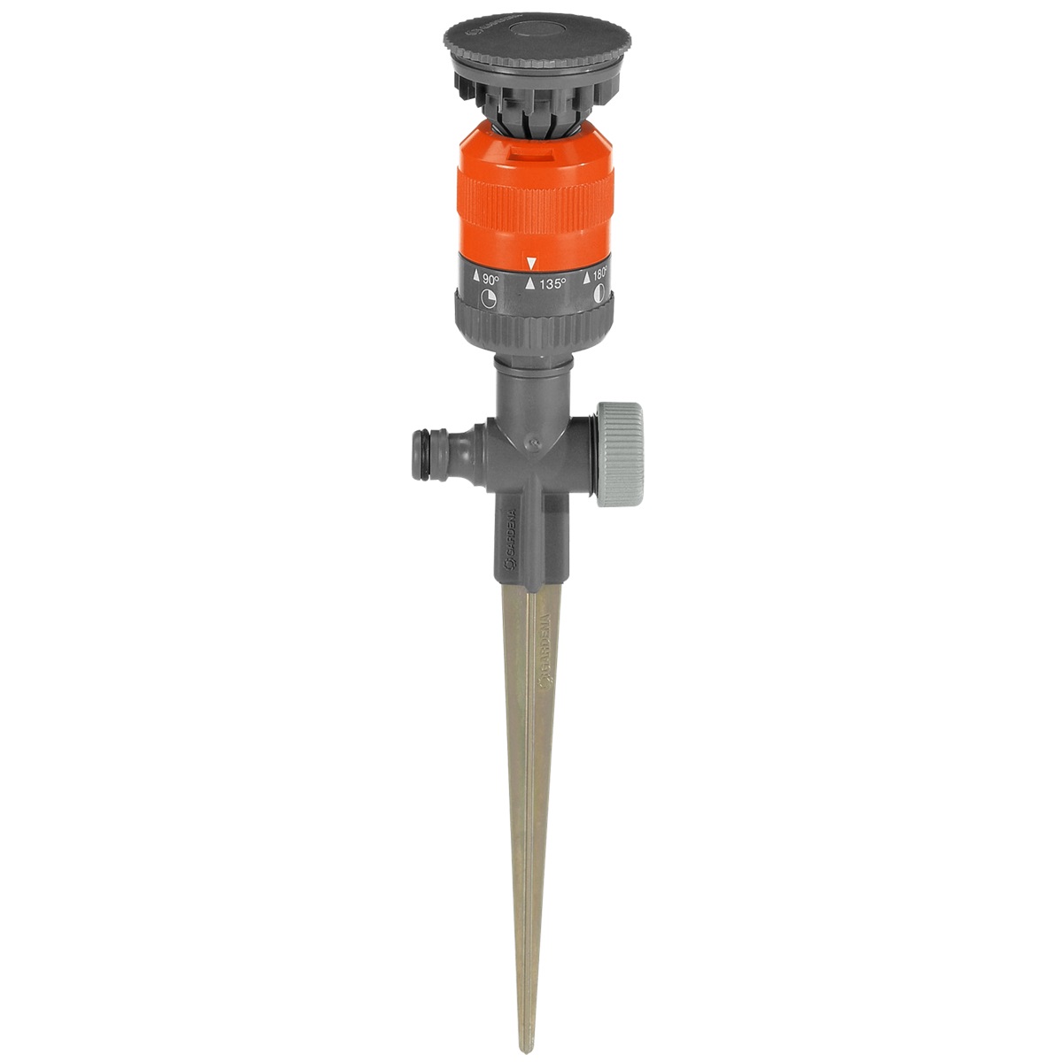 Gardena Irrigatore circolare Comfort Vario 1949-20: Nebulizzatore per irrigazione uniforme, superficie fino a 225 m², gittata massima 8,5 m, regolazione in 7 livelli, picchetto in metallo