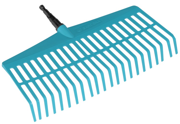 Gardena 3101-20 Scopa Rastrello Combisystem - Raccogliere Foglie e Residui di Taglio, Larghezza 43 cm, Acciaio