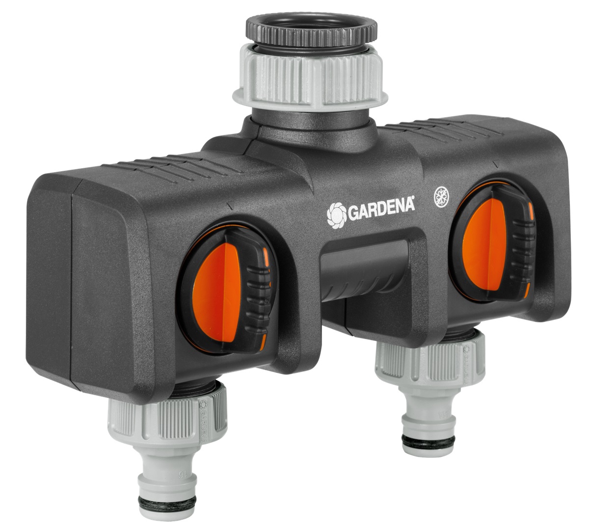 Gardena Distributore a 2 Vie Regolabile 8193-20 per Collegamento Simultaneo di Due Accessori al Rubinetto
