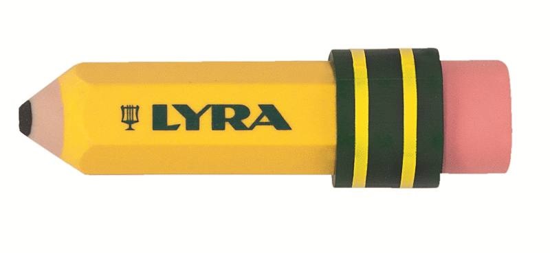 Lyra Gomma Matita Temagraph - 70mm x 20mm - Confezione da 20 Pezzi - Gomma Esagonale per Cancellare Grafite