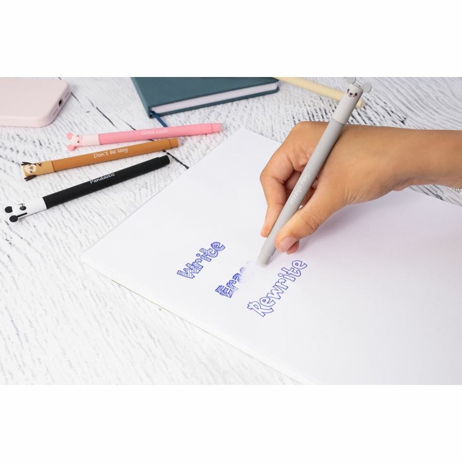 Eberhard Faber Penna Roller Gel Cancellabile Mouse Blu 0,7 mm - Ricaricabile e Leggero