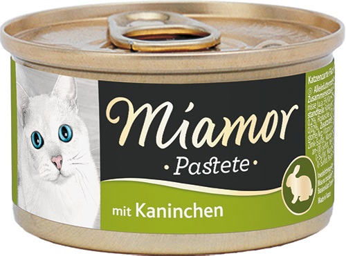 Miamor Paté di Coniglio 85 g - Cibo Umido Completo per Gatti con Rapporto Bilanciato di Magnesio