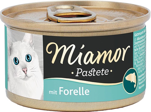 Miamor Paté di Trota 85 g - Alimento Completo per Gatti Adulti con Magnesio Bilanciato