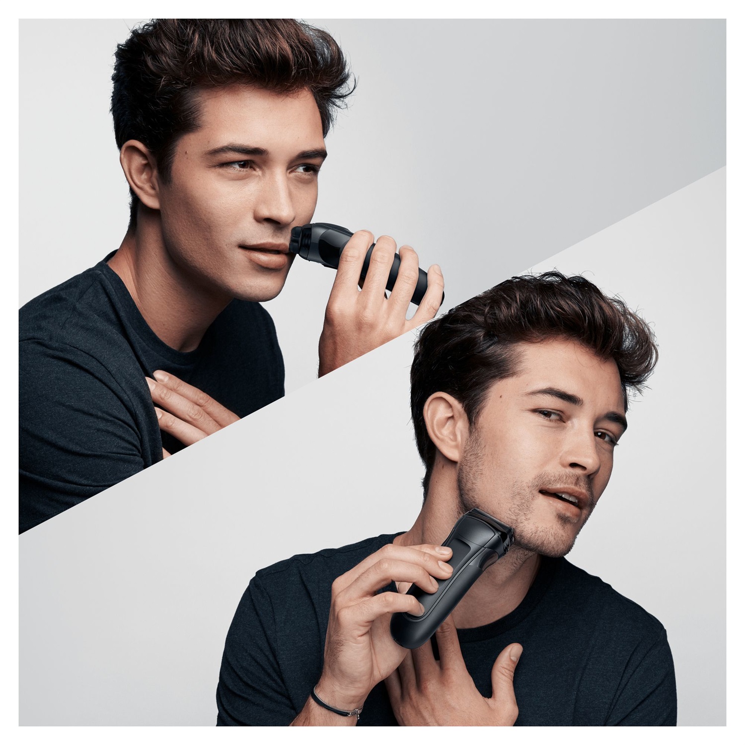 Braun Series 3 ProSkin 3020s Rasoio Elettrico Ricaricabile, Nero - Sistema di Rasatura a Lamina, LED, 2 x SensoFoil