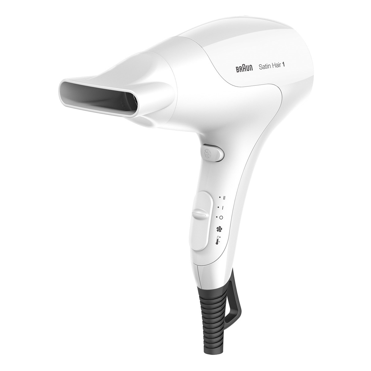 Braun Satin Hair 1 PowerPerfection Asciugacapelli HD180 - 1800W, Design Ergonomico, 2 Impostazioni di Temperatura, Flusso d'Aria Fredda