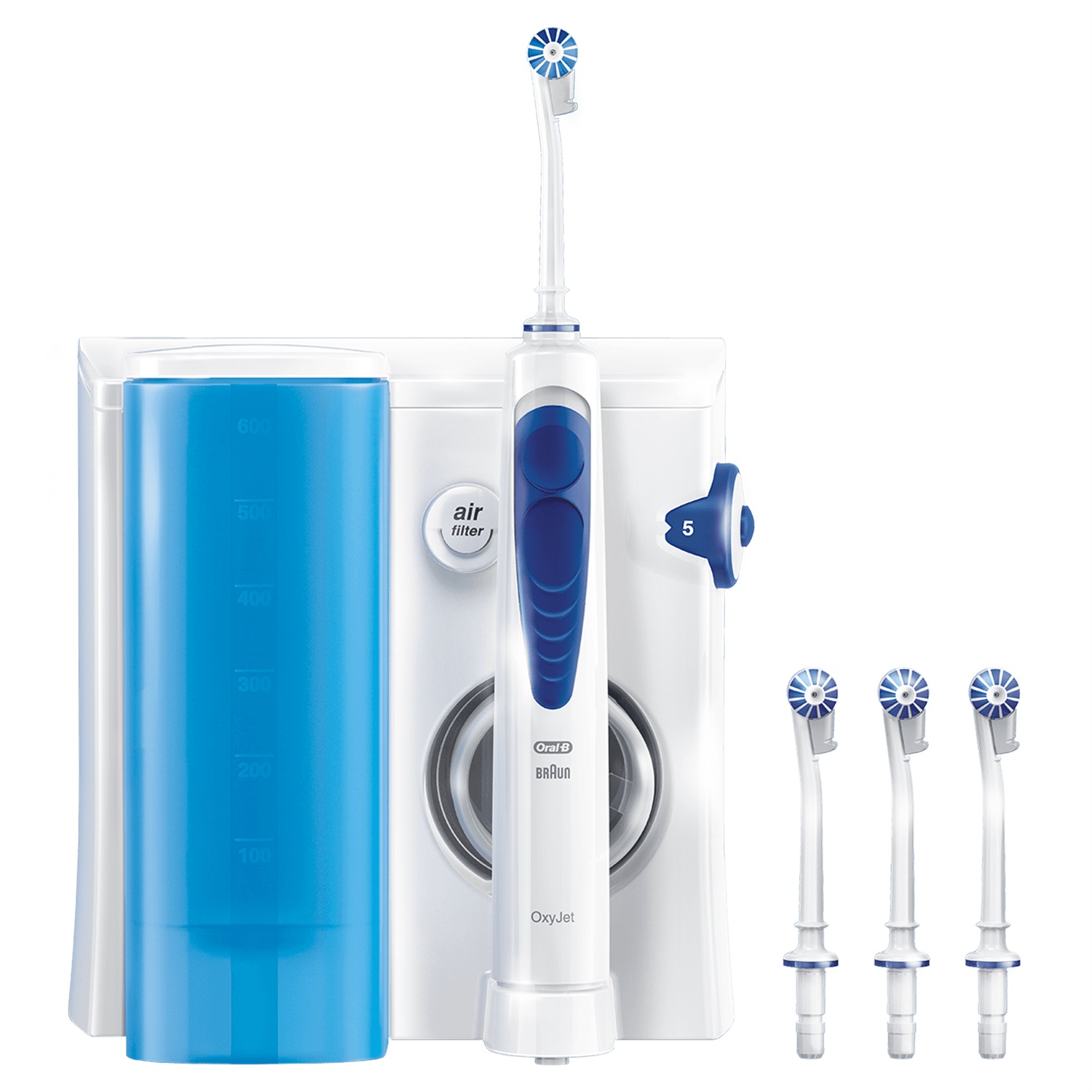 Oral-B Oxyjet MD20 Idropulsore con Tecnologia a Microbollicine, Doppio Getto e 4 Testine
