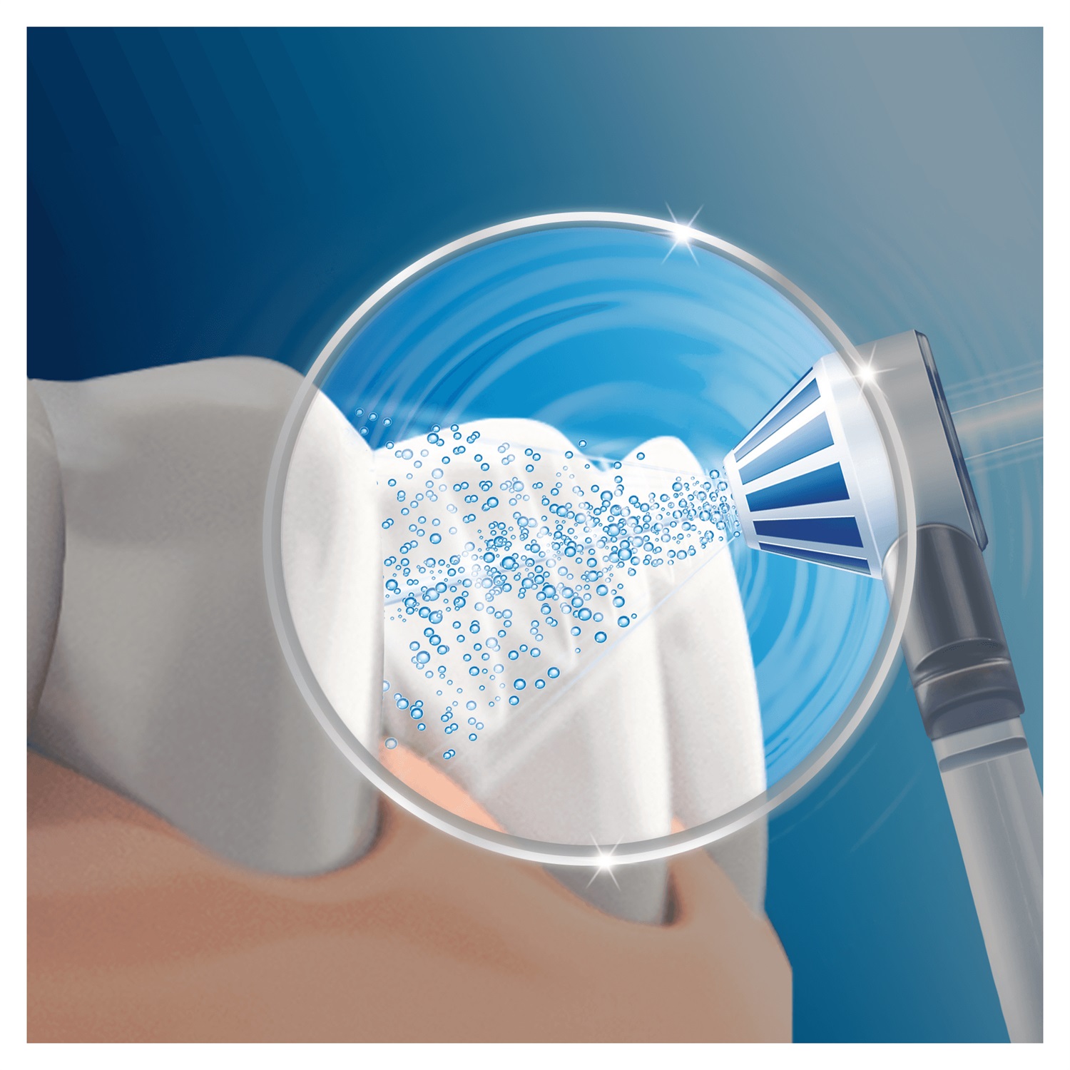 Oral-B Oxyjet MD20 Idropulsore con Tecnologia a Microbollicine, Doppio Getto e 4 Testine