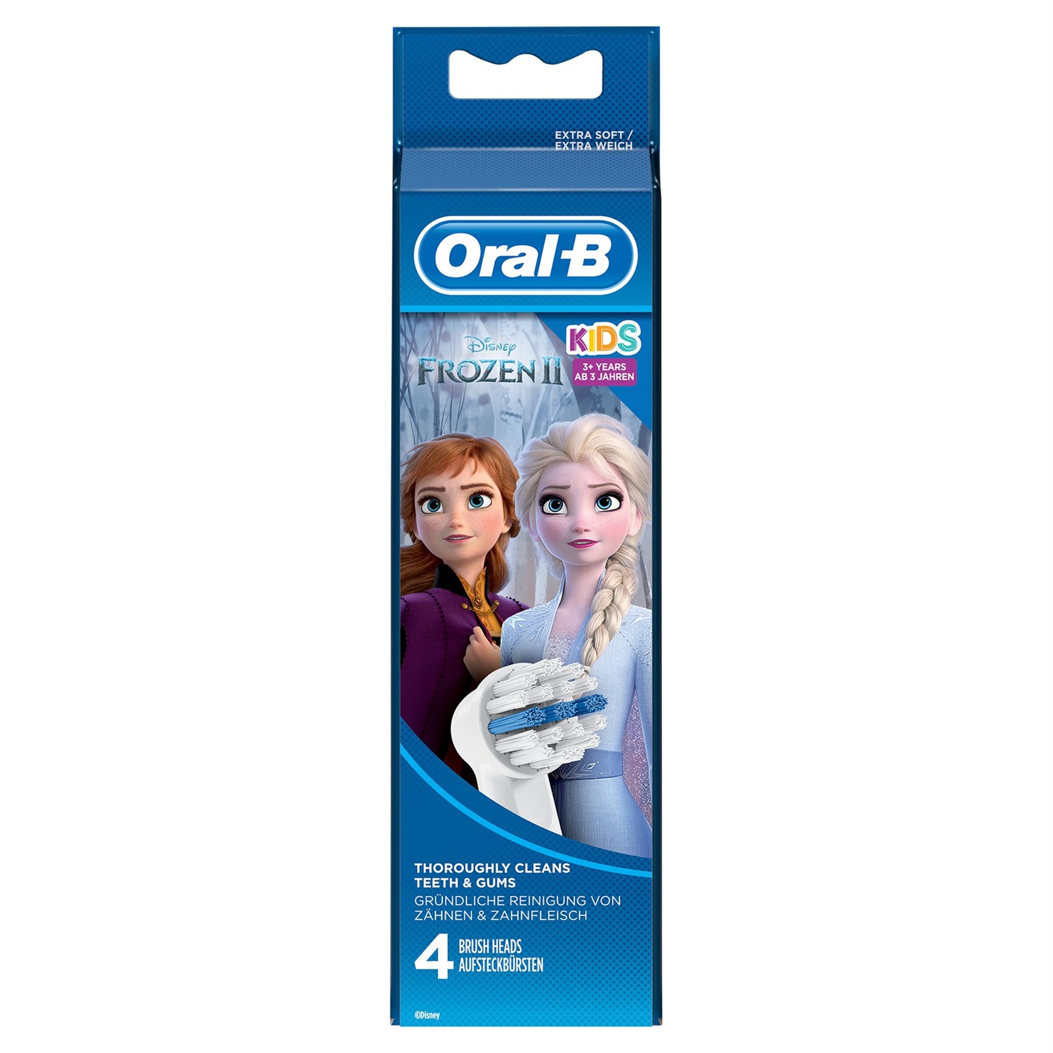 Oral-B Stages Power - 4 Testine di Ricambio per Spazzolino Elettrico con Personaggi Disney di Frozen - Il regno di ghiaccio