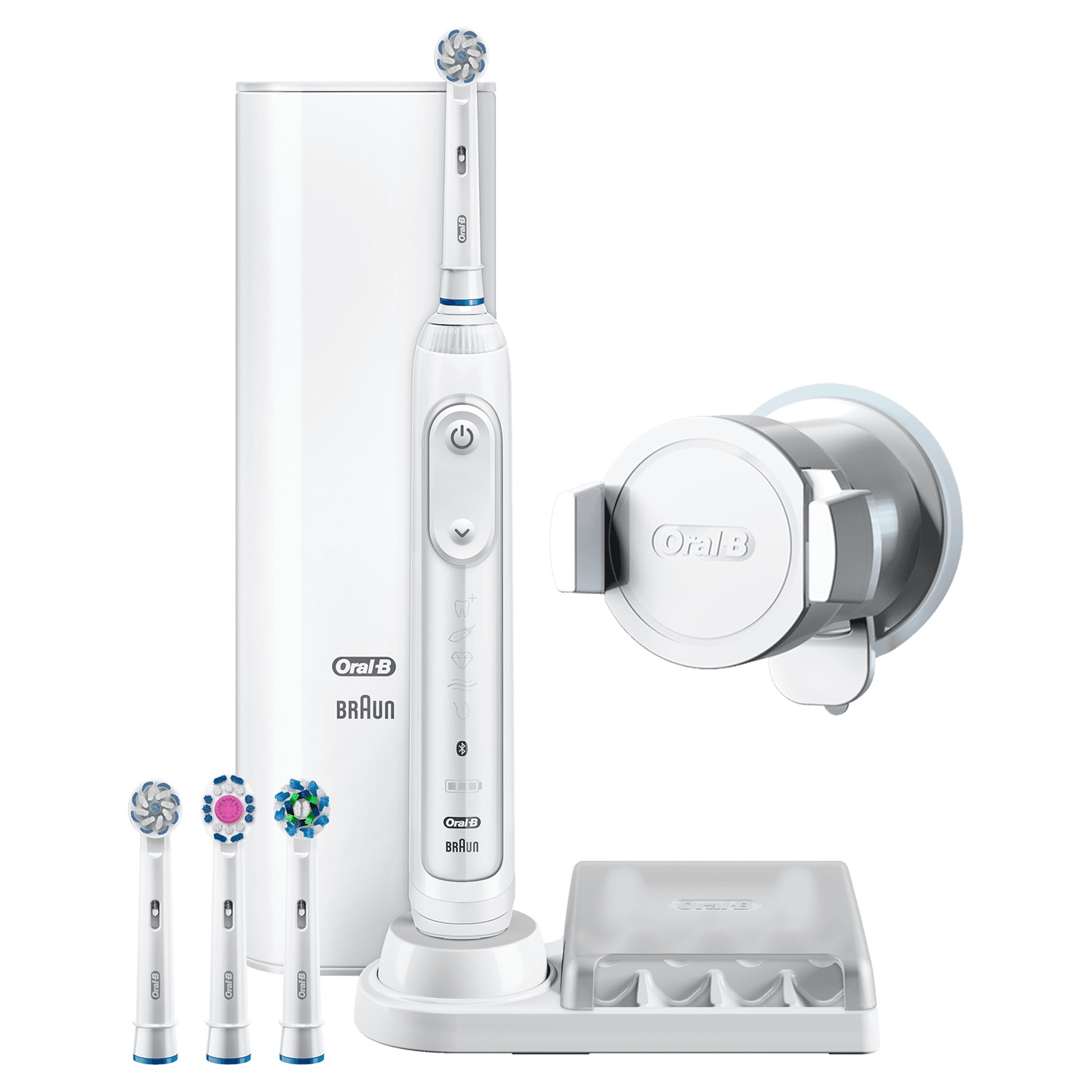 Oral-B Genius 9100 Spazzolino Elettrico Ultrathin Bianco con Tecnologia di Rilevamento della Posizione