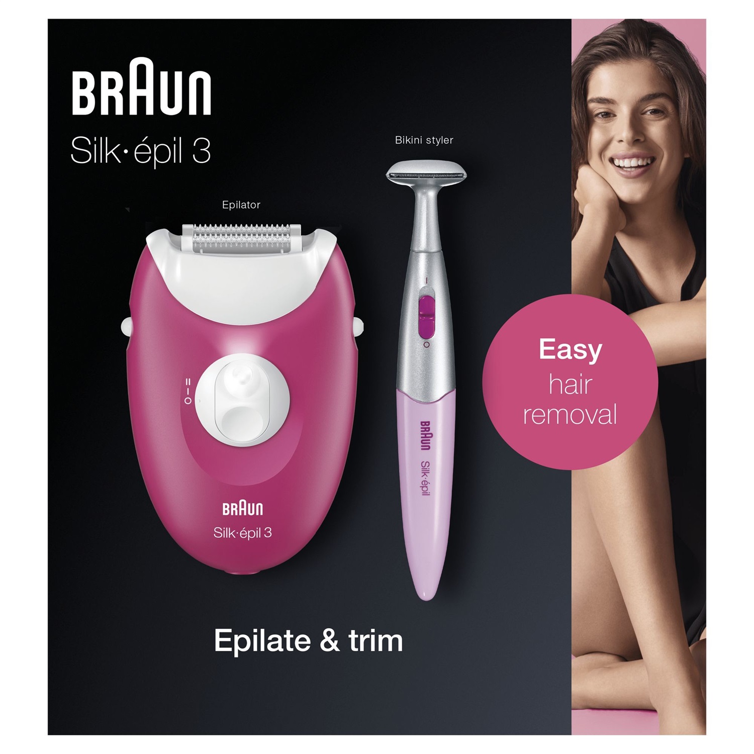 Braun Silk-épil 3-420 - Epilatore Elettrico Donna con 20 Pinzette, 2 Velocità e Luce - Rimozione Duratura dei Peli - Bianco/Rosa