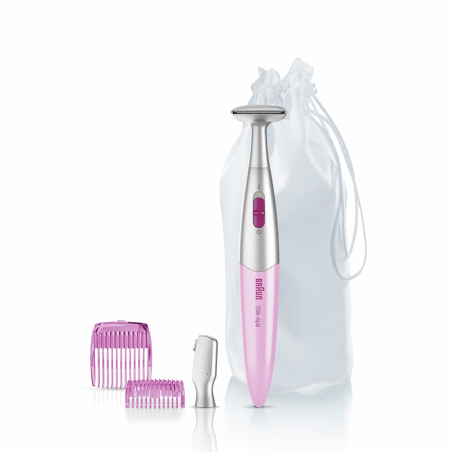 Braun Silk-épil Styler FG1100 - Epilatore 3 in 1 con Rifinitore di Precisione per Zona Bikini e 4 Accessori, Rosa