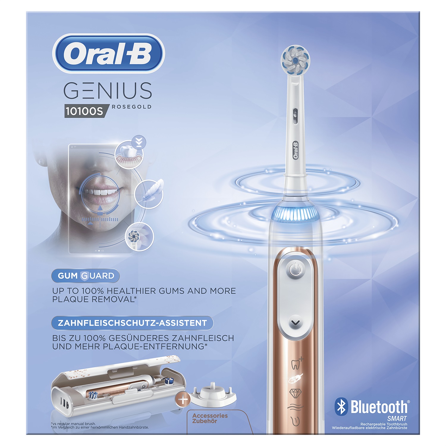 Oral-B Power Genius 10100S Spazzolino Elettrico Rosa Oro