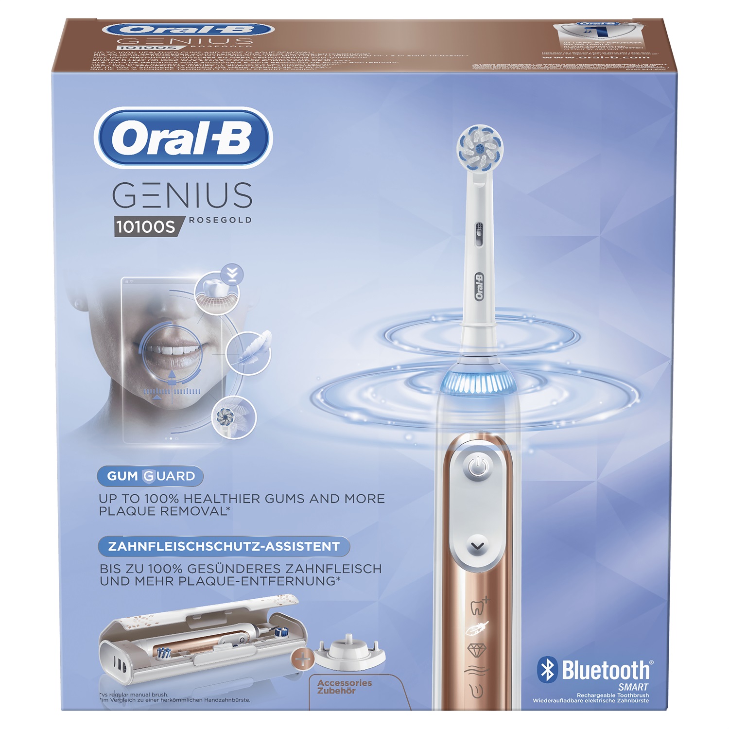 Oral-B Power Genius 10100S Spazzolino Elettrico Rosa Oro