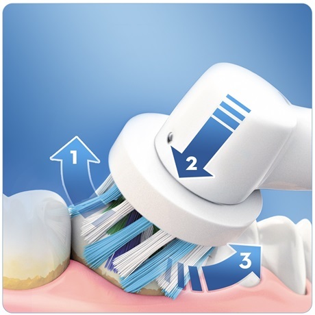 Oral-B Smart 4 4100S Spazzolino Elettrico Ricaricabile Bianco con Testina Cross Action e Modalità di Pulizia