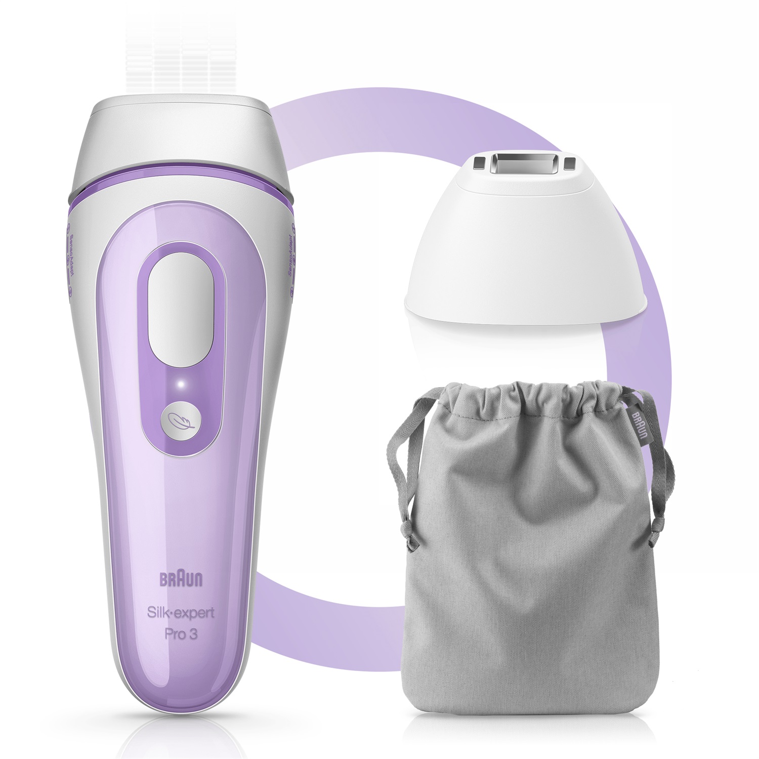 Braun Silk-expert Pro 81677836 epilatore a luce pulsata Luce pulsata intensa (IPL) Lillà, Bianco