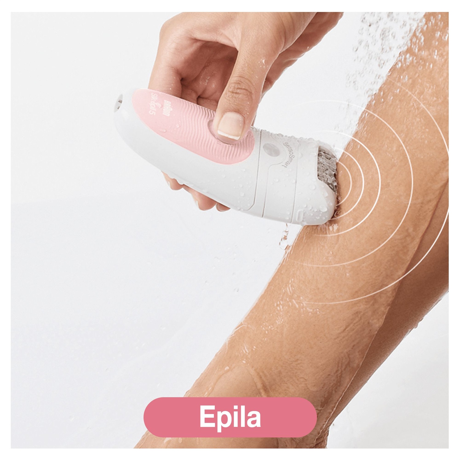 Braun Silk-épil 5 5-875 - Set di Bellezza 4-In-1 Wet&Dry Senza Fili per Donna, Epilatore, Rasoio, Rifinitore e Kit Pulizia Viso, Bianco-Rosa