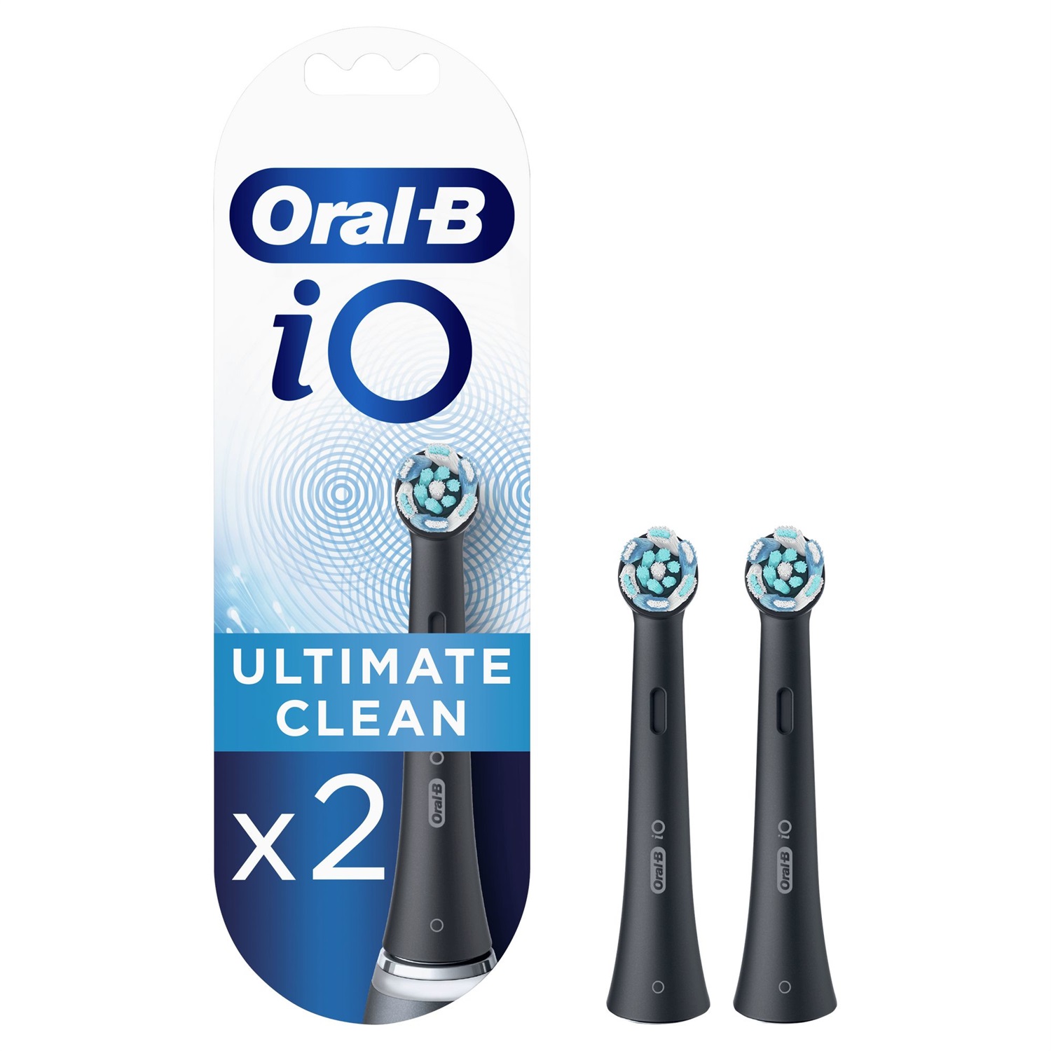 Oral-B iO Ultimate Clean Testine di Ricambio Black - 2 Pezzi per Spazzolino Elettrico