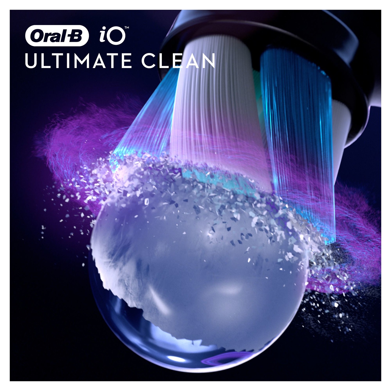 Oral-B iO Ultimate Clean Testine di Ricambio Nere, 4 Pezzi - Rimuove il 100% della Placca, Progettate per Spazzolini Oral-B iO