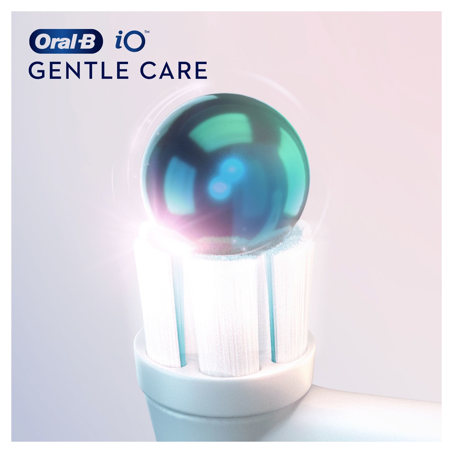 Oral-B iO Gentle Care Testine di Ricambio Bianche per Spazzolino Elettrico, Confezione da 2 Pezzi