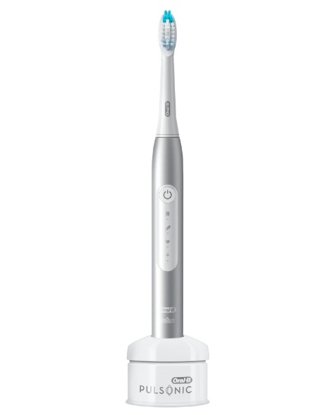 Oral-B Pulsonic Slim Luxe 4000 Spazzolino Elettrico Sonico Platino - 3 Modalità di Pulizia, Timer e Testina Pulsonic Clean Inclusa