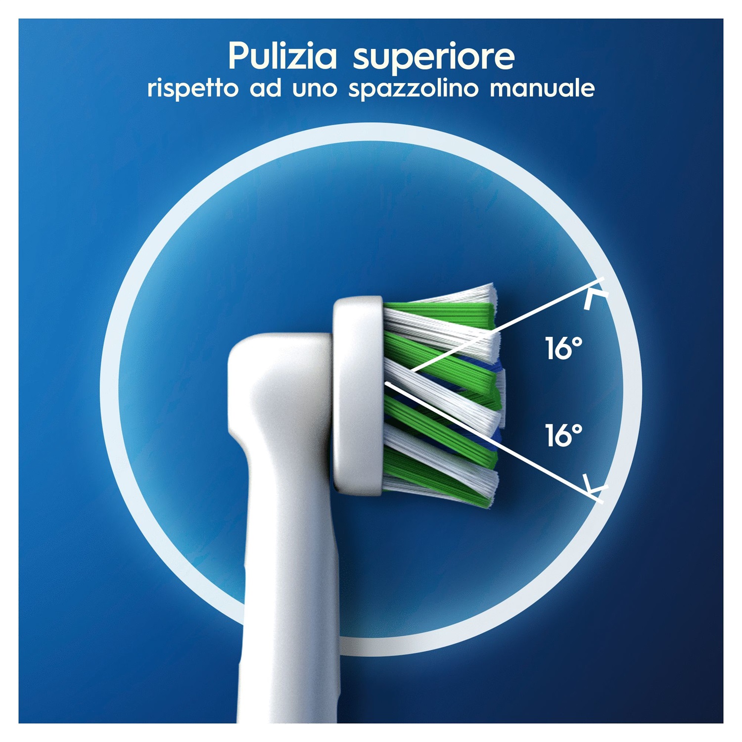 Oral-B CrossAction Testine Di Ricambio CleanMaximiser, Confezione Da 3 Pezzi, Setole Angolate per Pulizia Profonda
