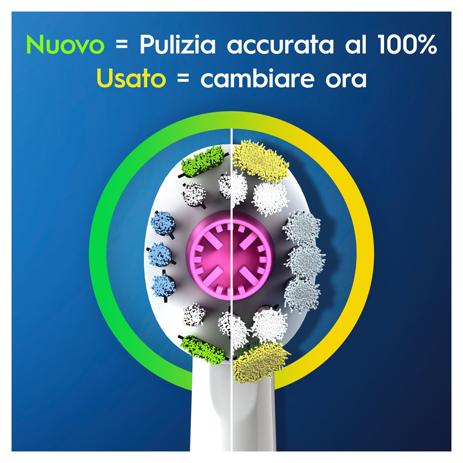Oral-B 3D White Testine di Ricambio con Tecnologia CleanMaximiser, Confezione da 3 Pezzi, Compatibili con Spazzolini Oral-B