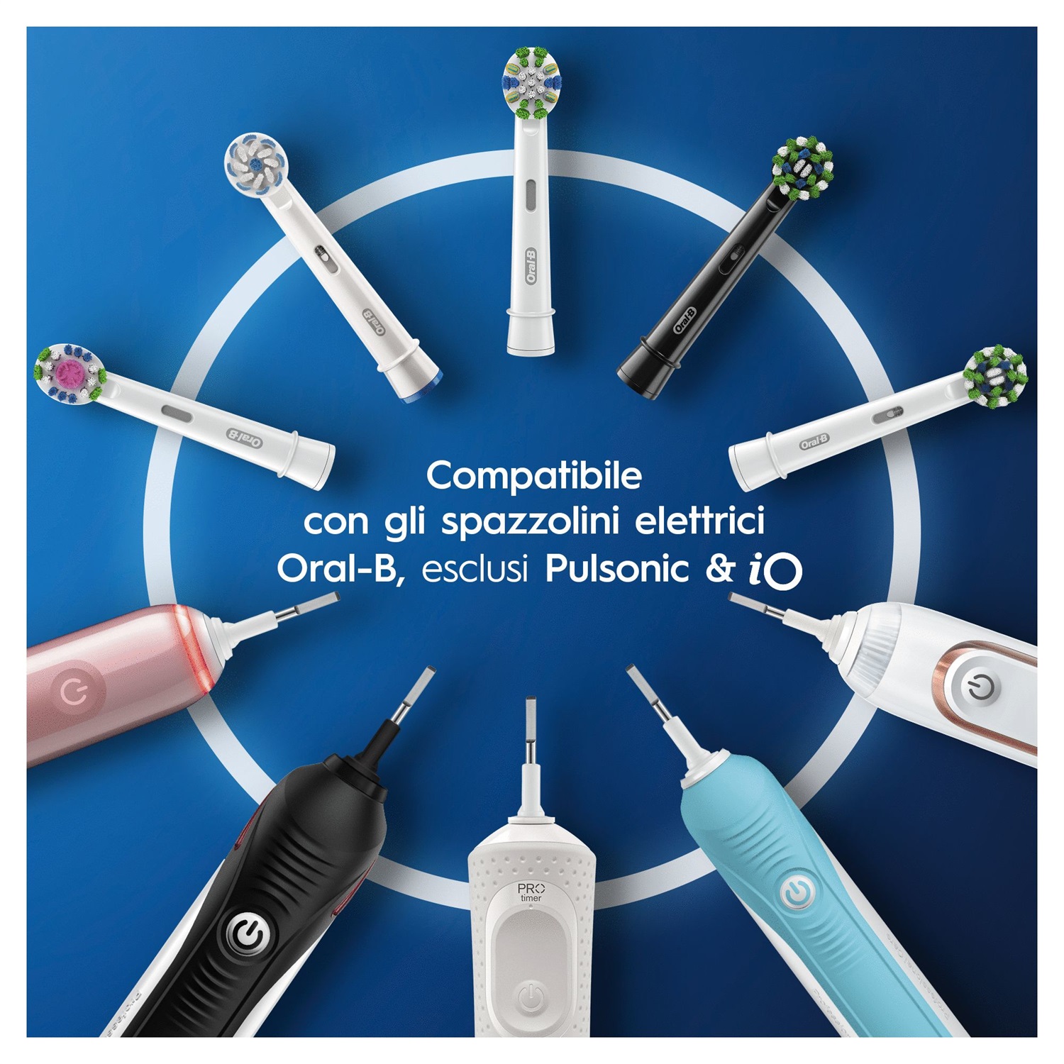 Oral-B CrossAction Testine di Ricambio Black Edition 5 Pezzi con Tecnologia CleanMaximiser - Rimozione della Placca Fino al 100% in Più
