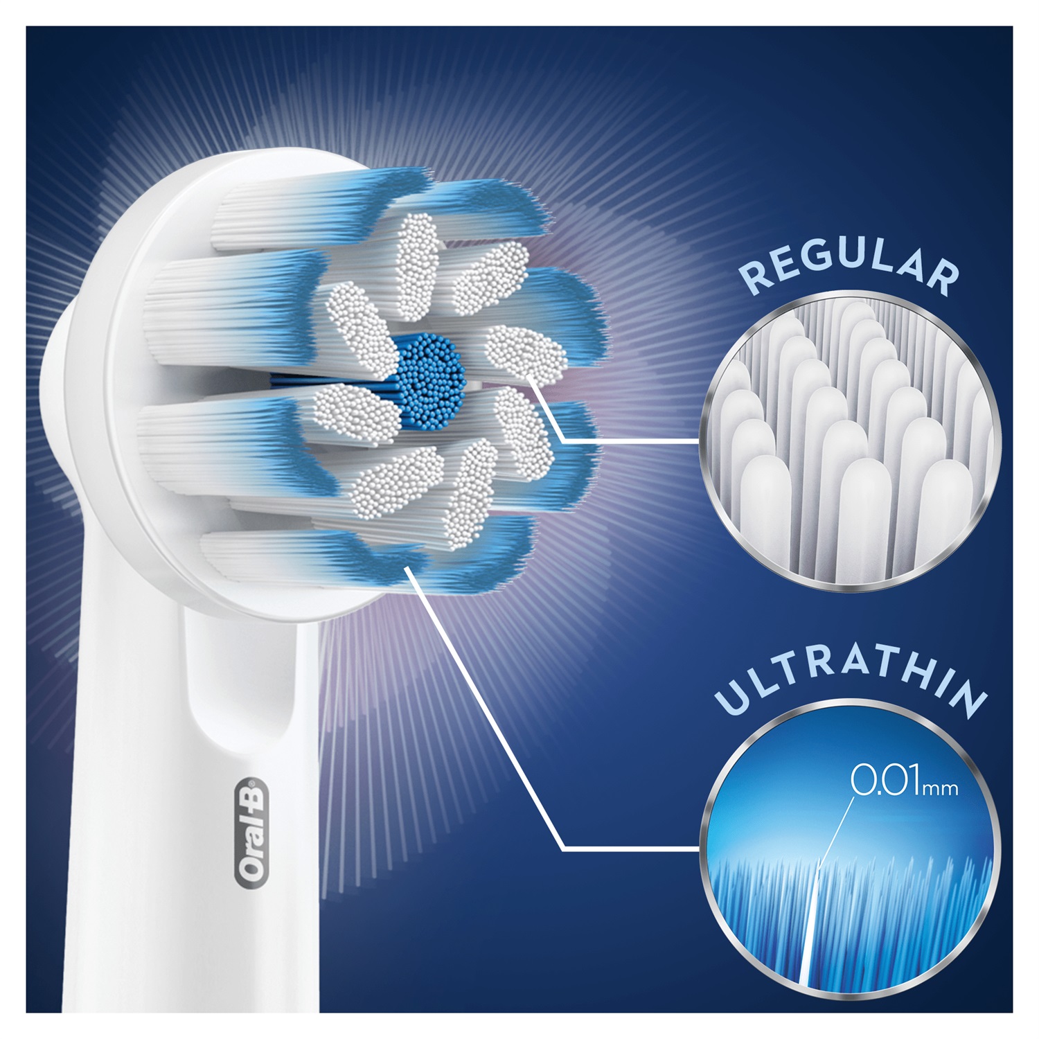 Oral-B Sensitive Clean Testine di Ricambio 5 Pezzi - Setole Ultrathin per Pulizia Delicata