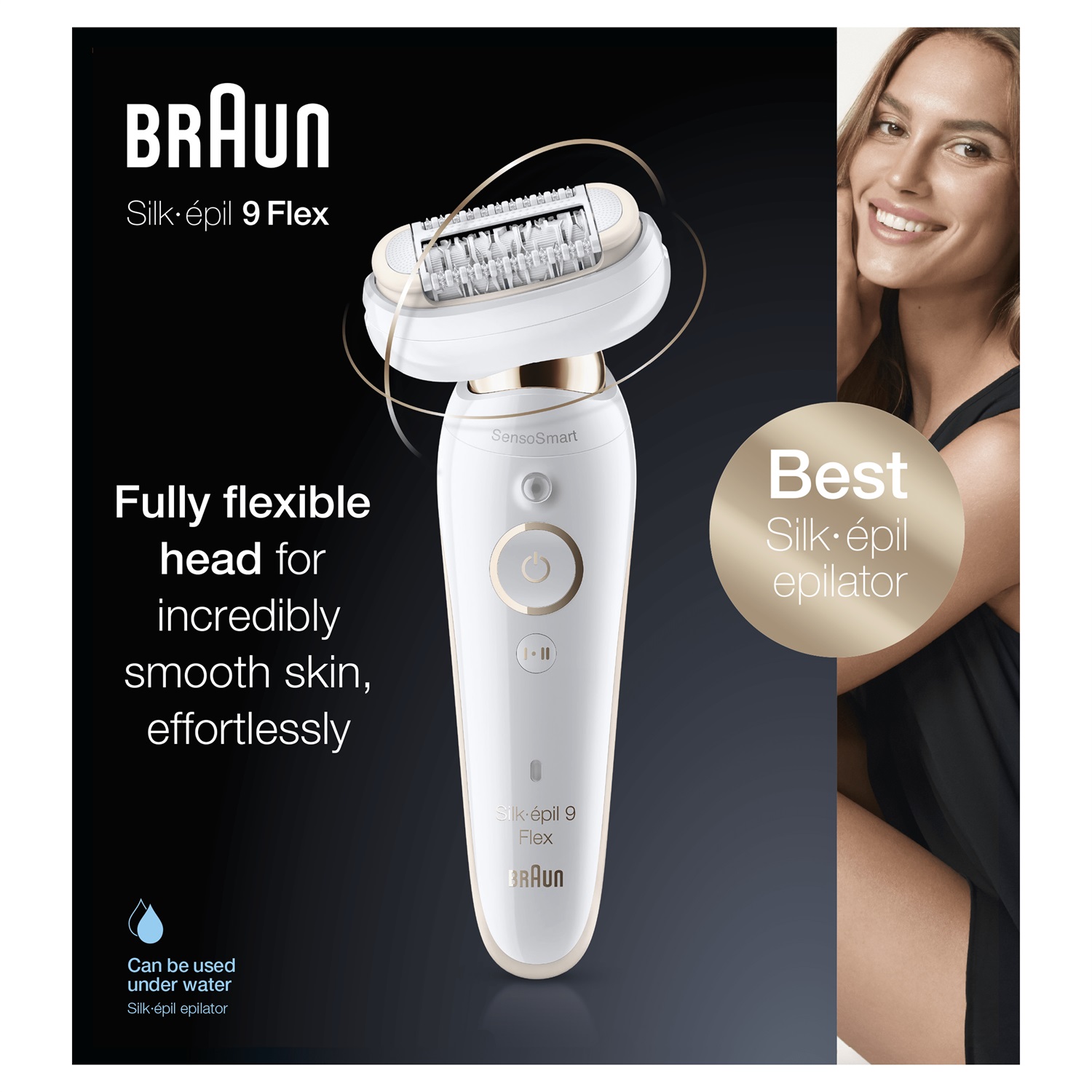 Braun Silk-épil 9 Flex SES 9001 - Epilatore Ricaricabile Wet & Dry con Testina Flessibile e Tecnologia 3D