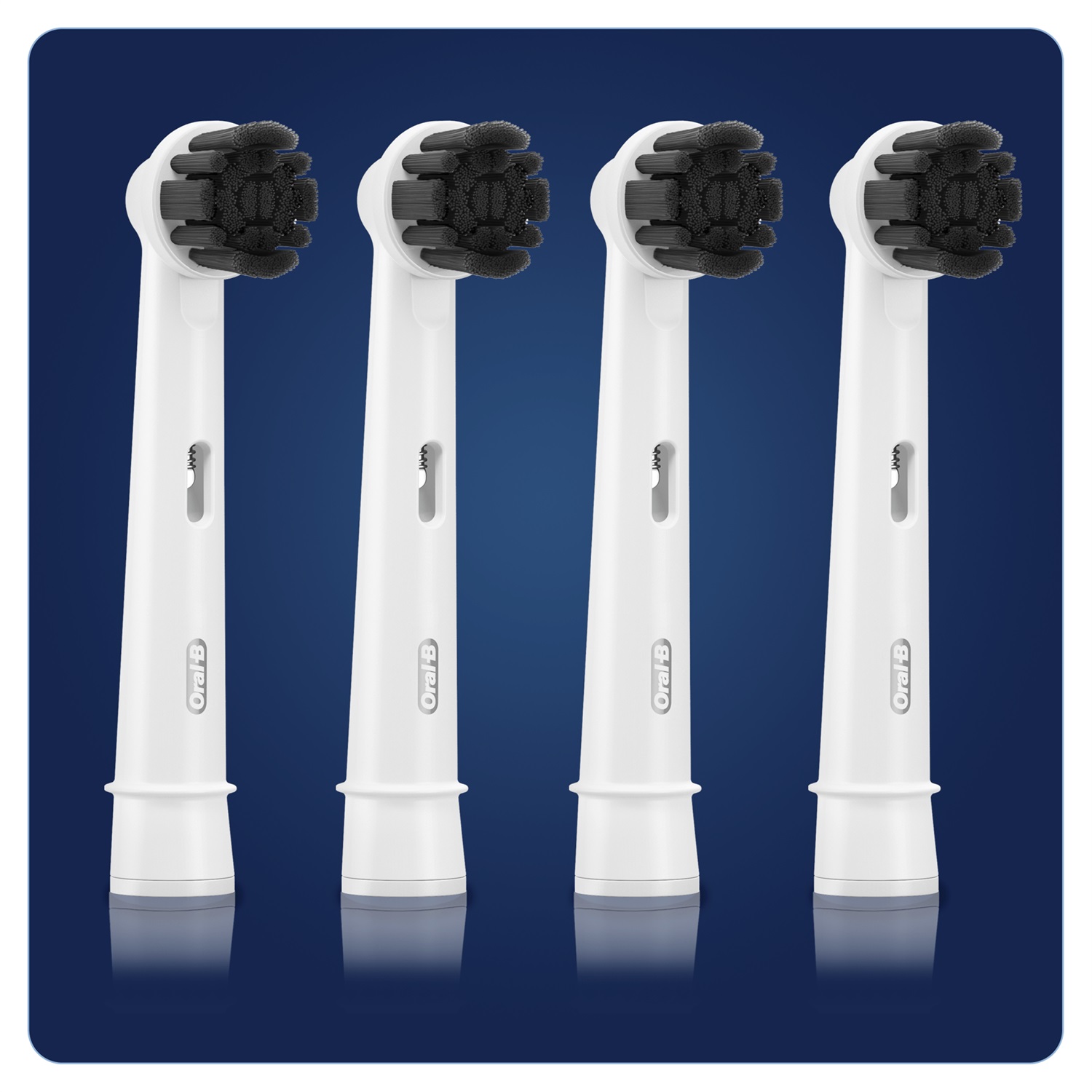 Oral-B Testina Di Ricambio Precision Clean Pure Clean Carbone, Confezione Da 4 - Setole Arricchite con Carbone per Rimozione Placca Efficace