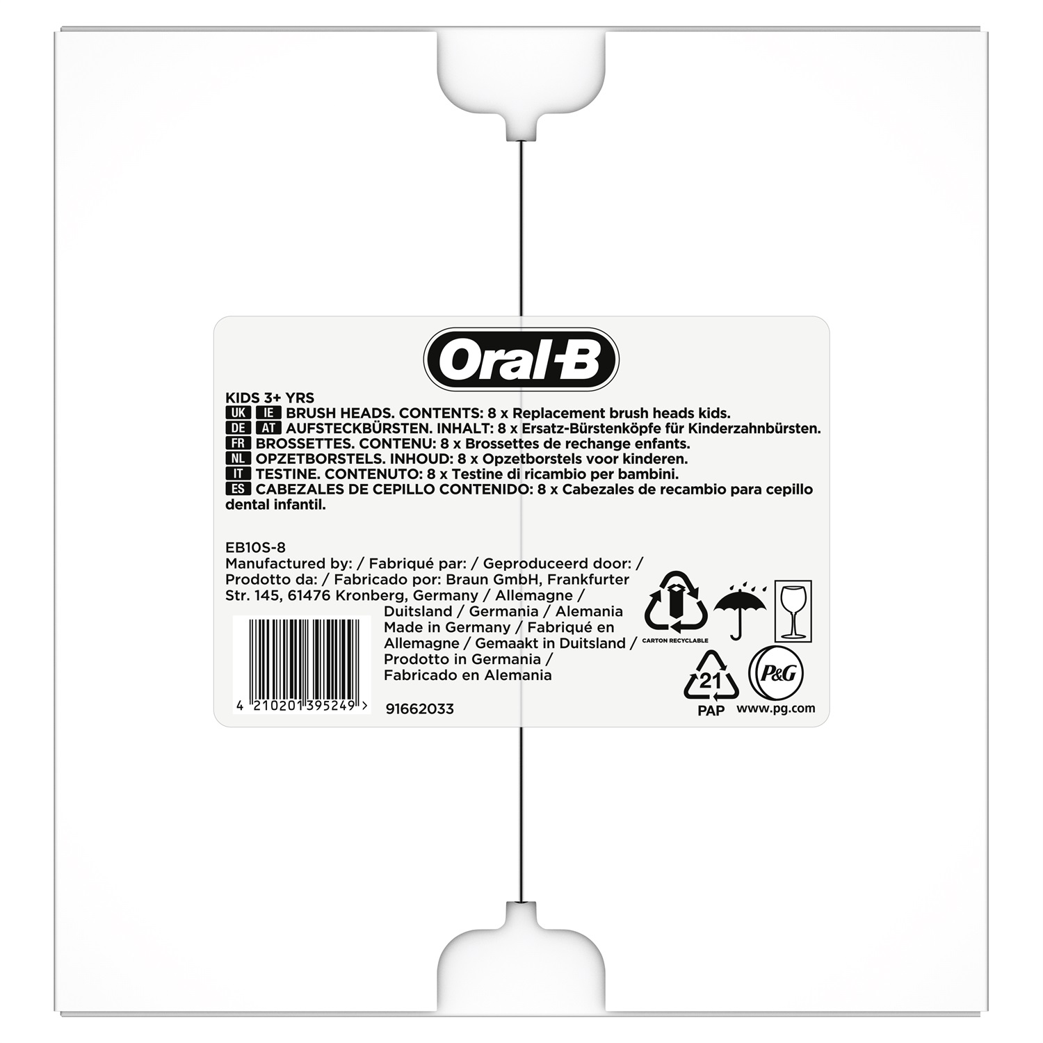 Oral-B Kids 81748450 Testine per Spazzolino Elettrico Star Wars - Confezione da 8 Pz, Extra Morbide, per Bambini 3 Anni