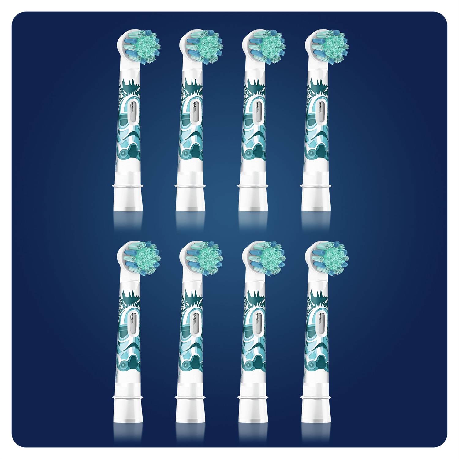 Oral-B Kids 81748450 Testine per Spazzolino Elettrico Star Wars - Confezione da 8 Pz, Extra Morbide, per Bambini 3 Anni