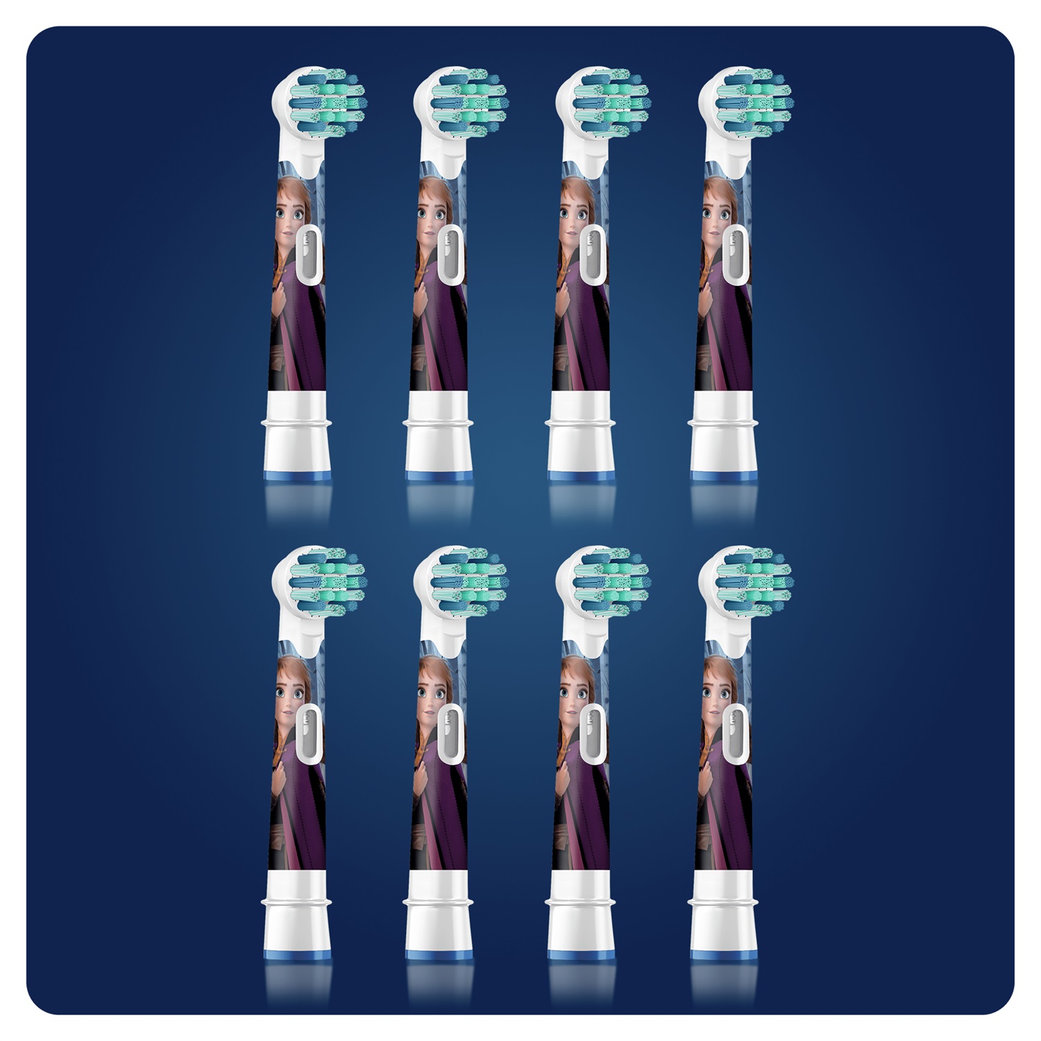Oral-B Kids 81748472 Testine per Spazzolino Elettrico Frozen - Confezione da 8 Testine di Ricambio, Extra Morbide, per Bambini 3 Anni