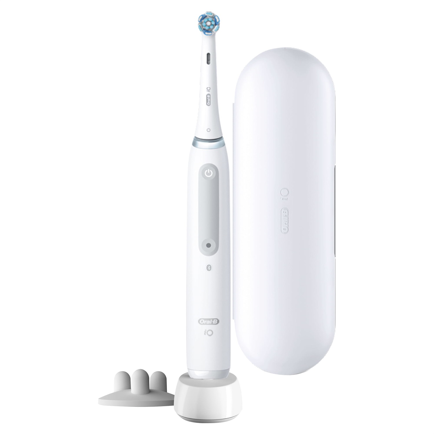 Braun Oral-B iO Spazzolino Elettrico Ricaricabile 4S Bianco - 1 Testina, 1 Custodia Da Viaggio, Tecnologia 2D, Sensore di Pressione