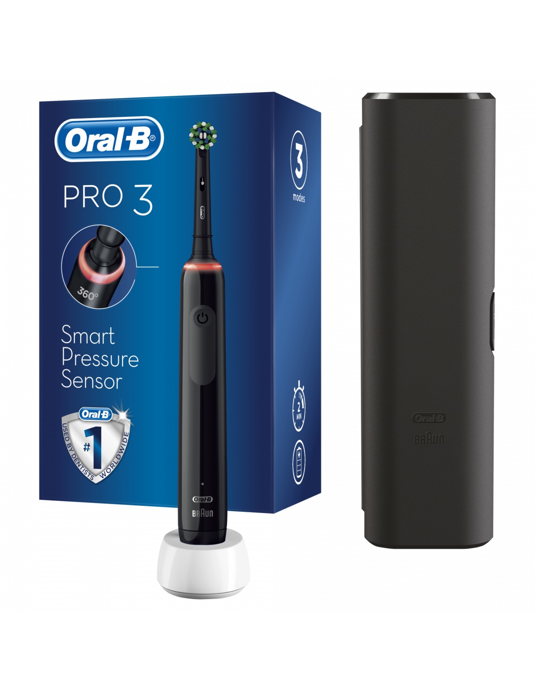 Oral-B PRO3 3500 Adulto Spazzolino rotante Nero