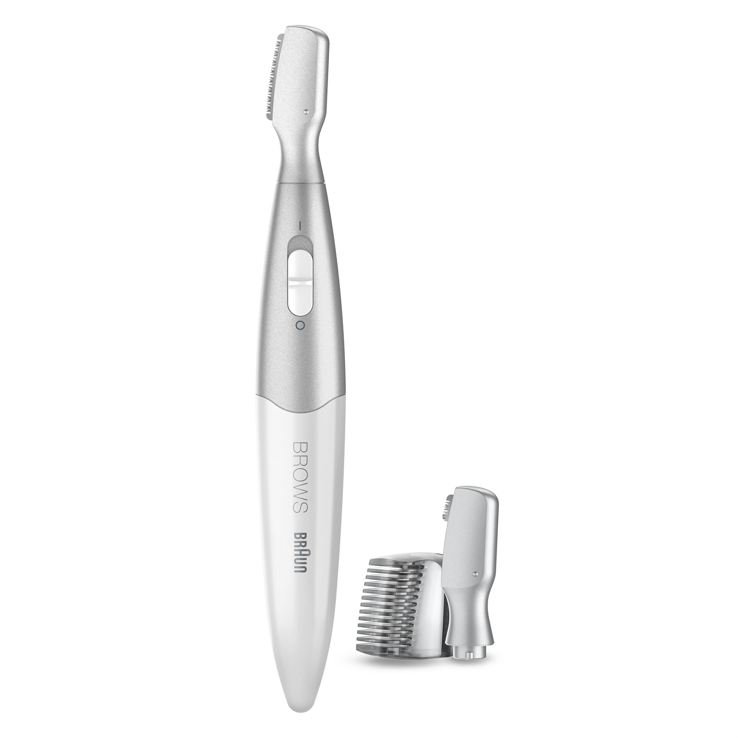 Braun FG1106 Mini Rifinitore di Precisione Argento - Styling e Definizione Sopracciglia, Depilazione Viso, Portatile e Compatto