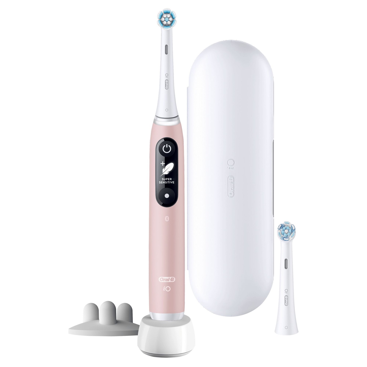 Oral-B iO 6S Spazzolino Elettrico Ricaricabile Rosa con 2 Testine, Custodia da Viaggio e Tecnologia di Microvibrazione