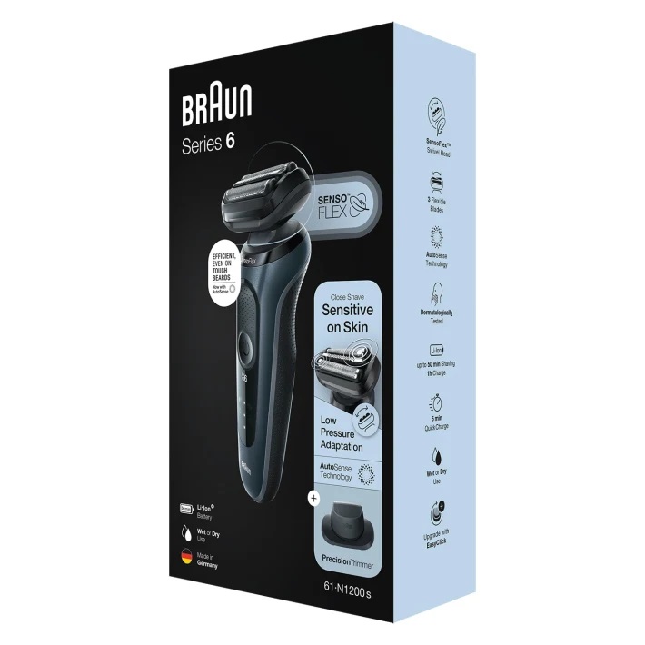Braun Series 6 61-N1200s Rasoio Trimmer Nero