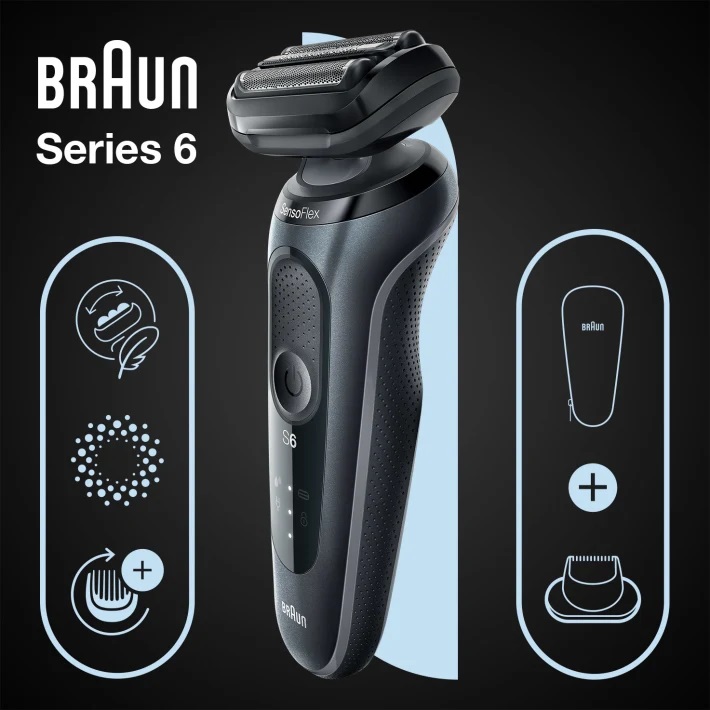 Braun Series 6 61-N1200s Rasoio Trimmer Nero