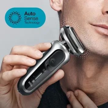 Braun Series 7 71-S7200cc Rasoio Elettrico Barba Wet&Dry con Rifinitore di Precisione, Stazione SmartCare, 360° Flex, Custodia da Viaggio, Nero/Argento