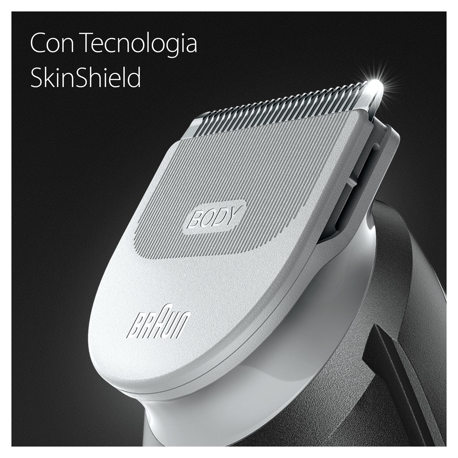 Braun BG5360 BodyGroomer - Rasoio Elettrico Wet & Dry con Tecnologia SkinShield, Autonomia di 100 Minuti, per Rasatura Delicata di Corpo Maschile